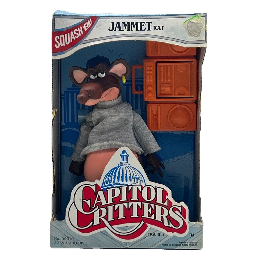 Vintage Capitol Critters Jammet Rat Boombox Rat Kenner 1992, NOS Rare Vtg Figure